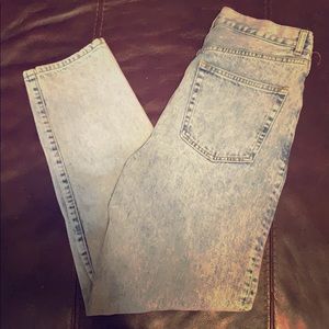 High Waist Acid Wash Mom Jean